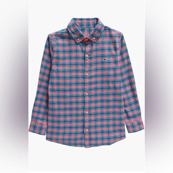 3T Vineyard Vines Boys Plaid Flannel Button Down Shirt - Picture 1 of 5